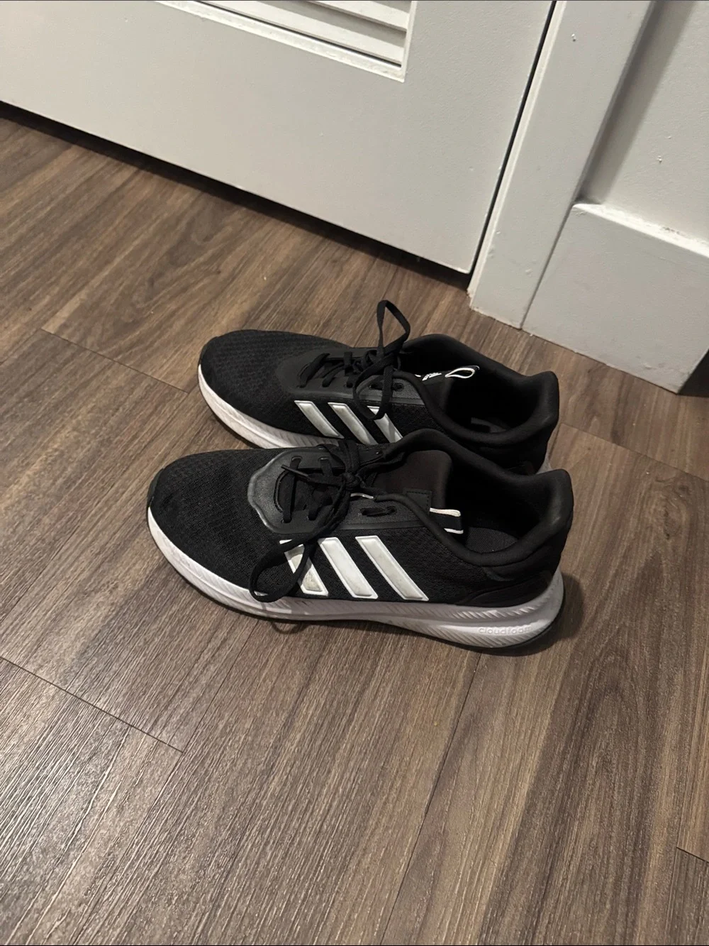 adidas Men’s Black and White Athletic Running Shoes